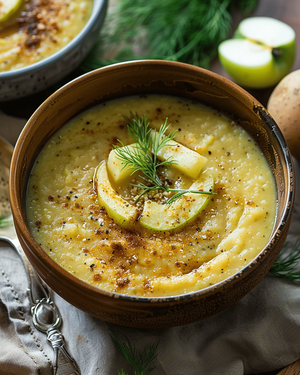 Roasted Fennel Soup With Potatoes & Apple
