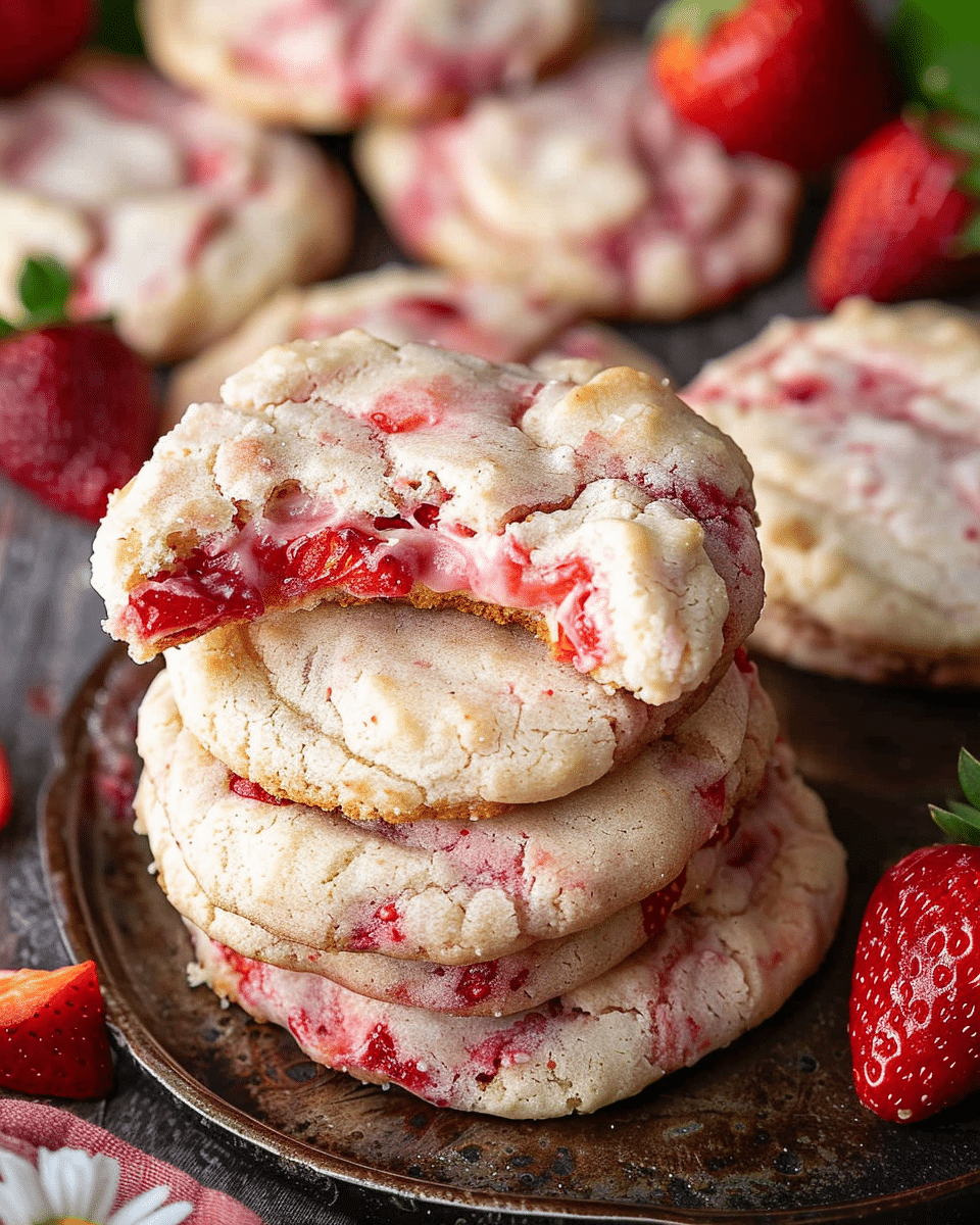 Strawberry Cheesecake Cookies