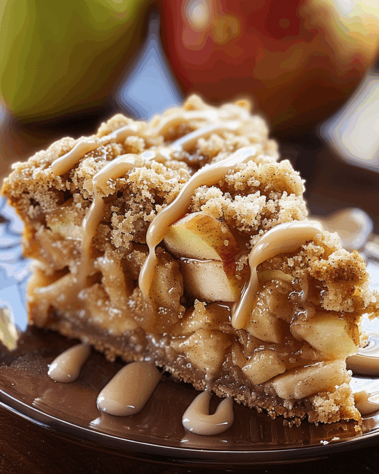 Apple Crumb Cake with Cinnamon Apple Drizzle
