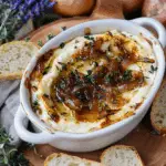 Baked Goat Cheese with Honey Caramelized Onions