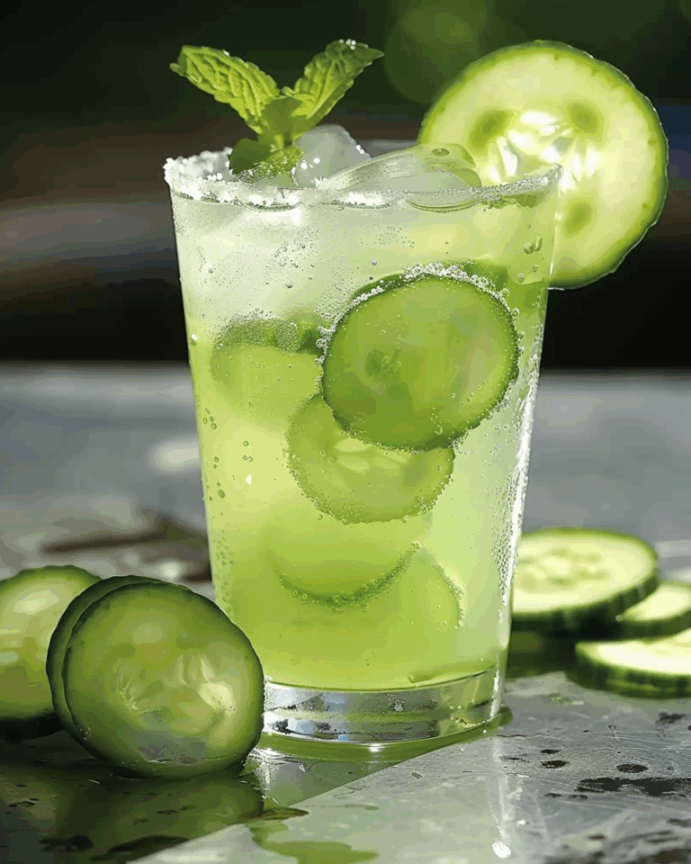 Healthy Cucumber Lime Cooler with Mint