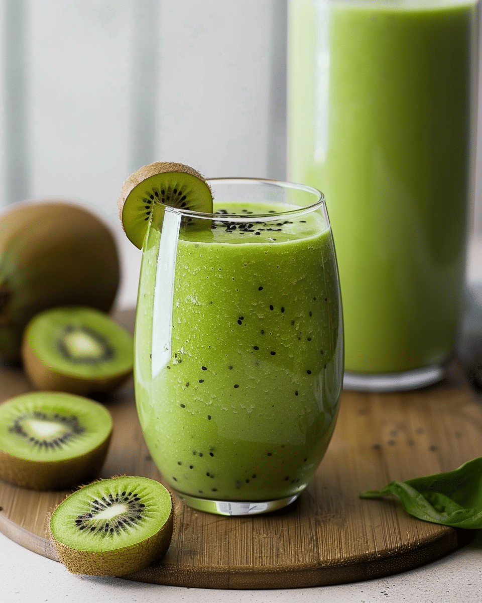 Healthy Kiwi Smoothie With Greek Yogurt