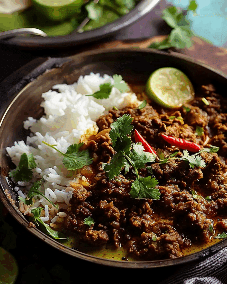 Indian Curried Beef Mince