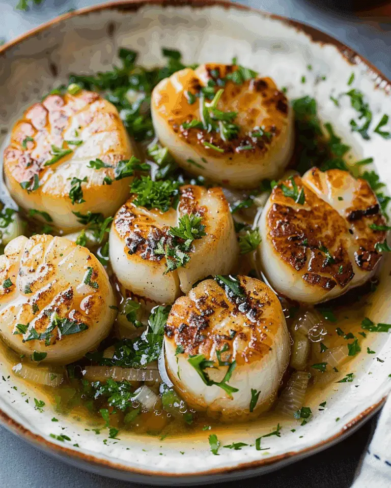 Pan-Seared Scallops with Vinegar & Shallots