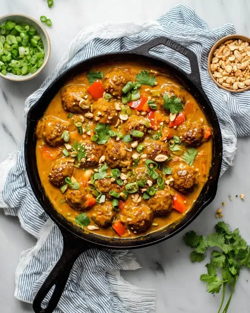 Chicken Meatballs in Pumpkin Coconut Curry Sauce Recipe