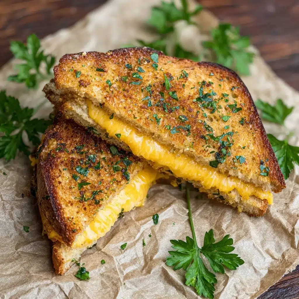 Garlic Bread Grilled Cheese Recipe - Recipe Image