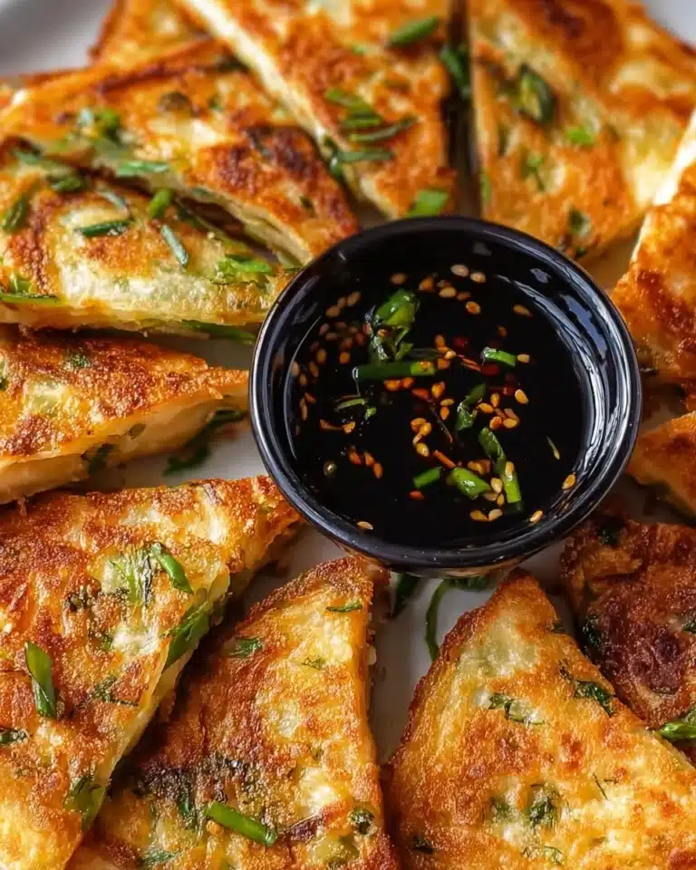 Crispy Vegetable Pancakes with Asian Dipping Sauce Recipe
