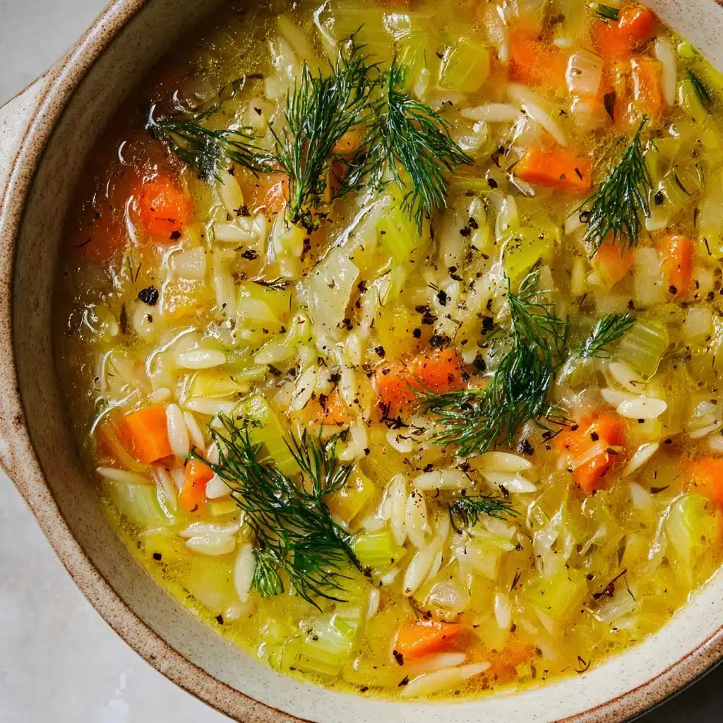 Orzo Leek and Dill Soup Recipe - Recipe Image
