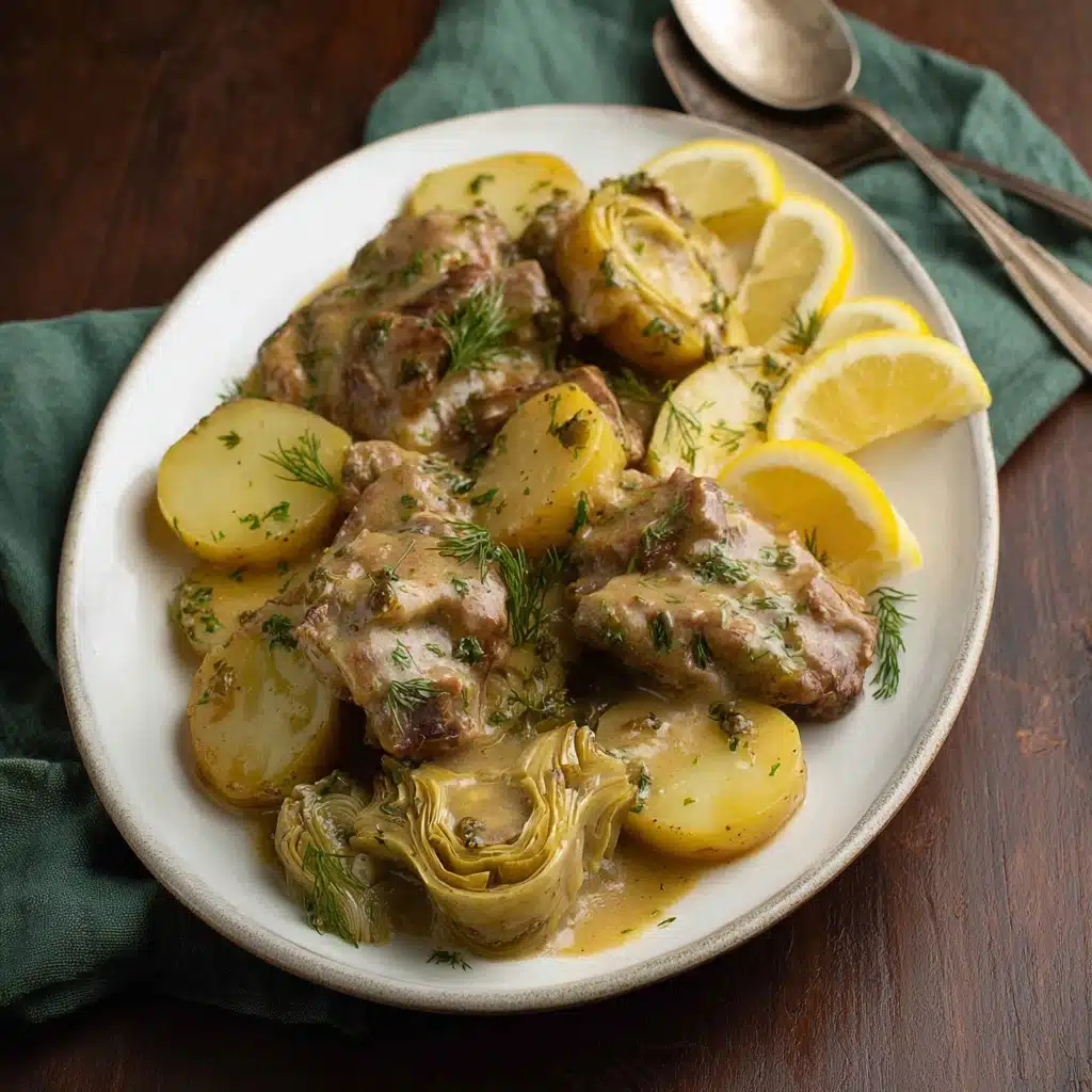 Greek Goat Stew with Artichokes and Potatoes Recipe - Recipe Image
