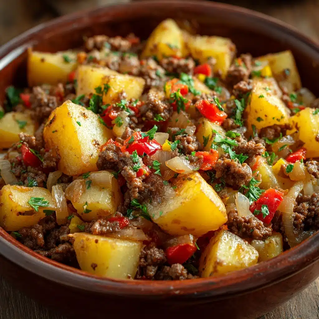 Crockpot Cheesesteak Potato Casserole Recipe - Recipe Image
