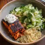 Honey Harissa Salmon Quinoa Bowls Recipe