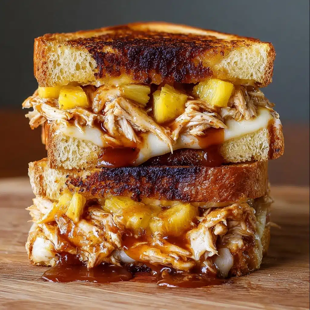 BBQ Chicken Pineapple Grilled Cheese Recipe - Recipe Image