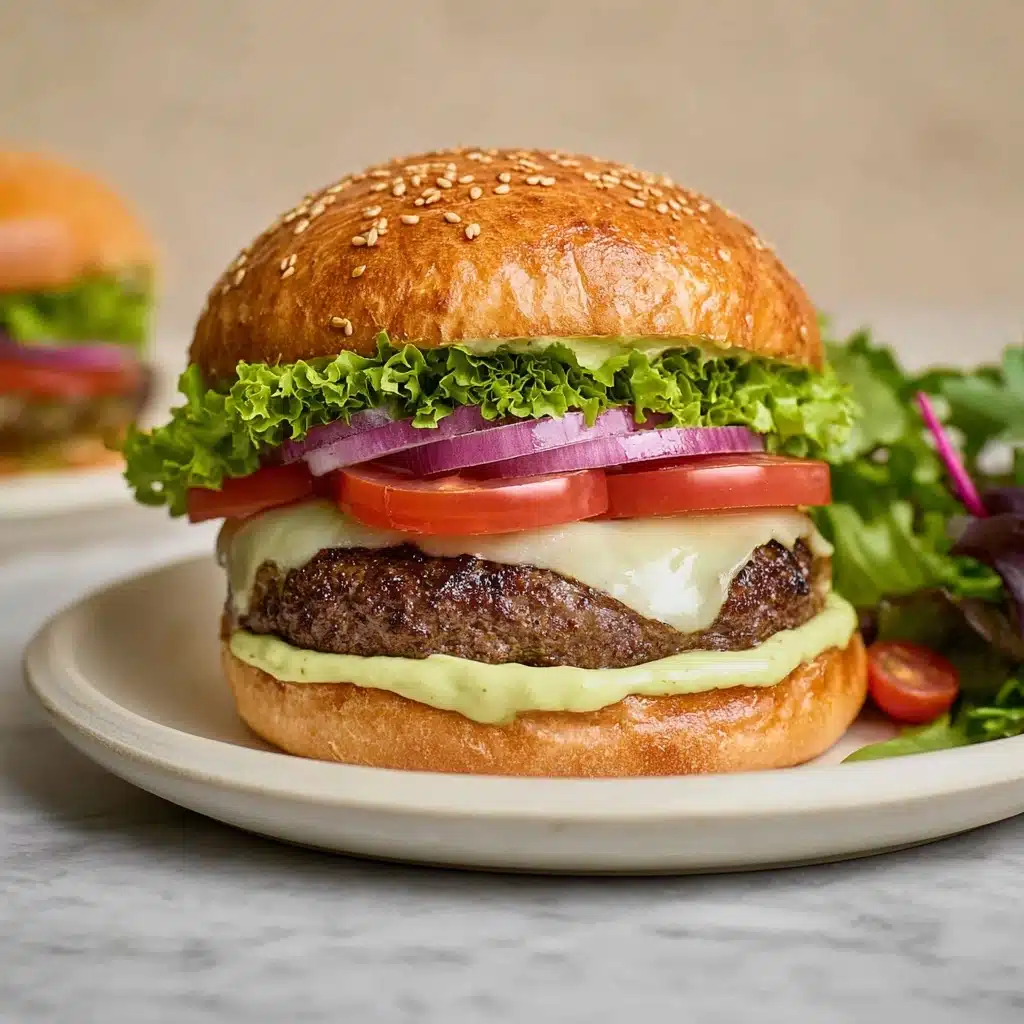 Mozzarella Stuffed Burgers with Pesto Mayo Recipe 4 Mozzarella Stuffed Burgers with Pesto Mayo Recipe - Recipe Image