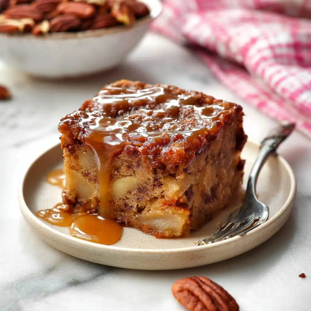 Apple Pecan Cake with Caramel Glaze Recipe - Recipe Image