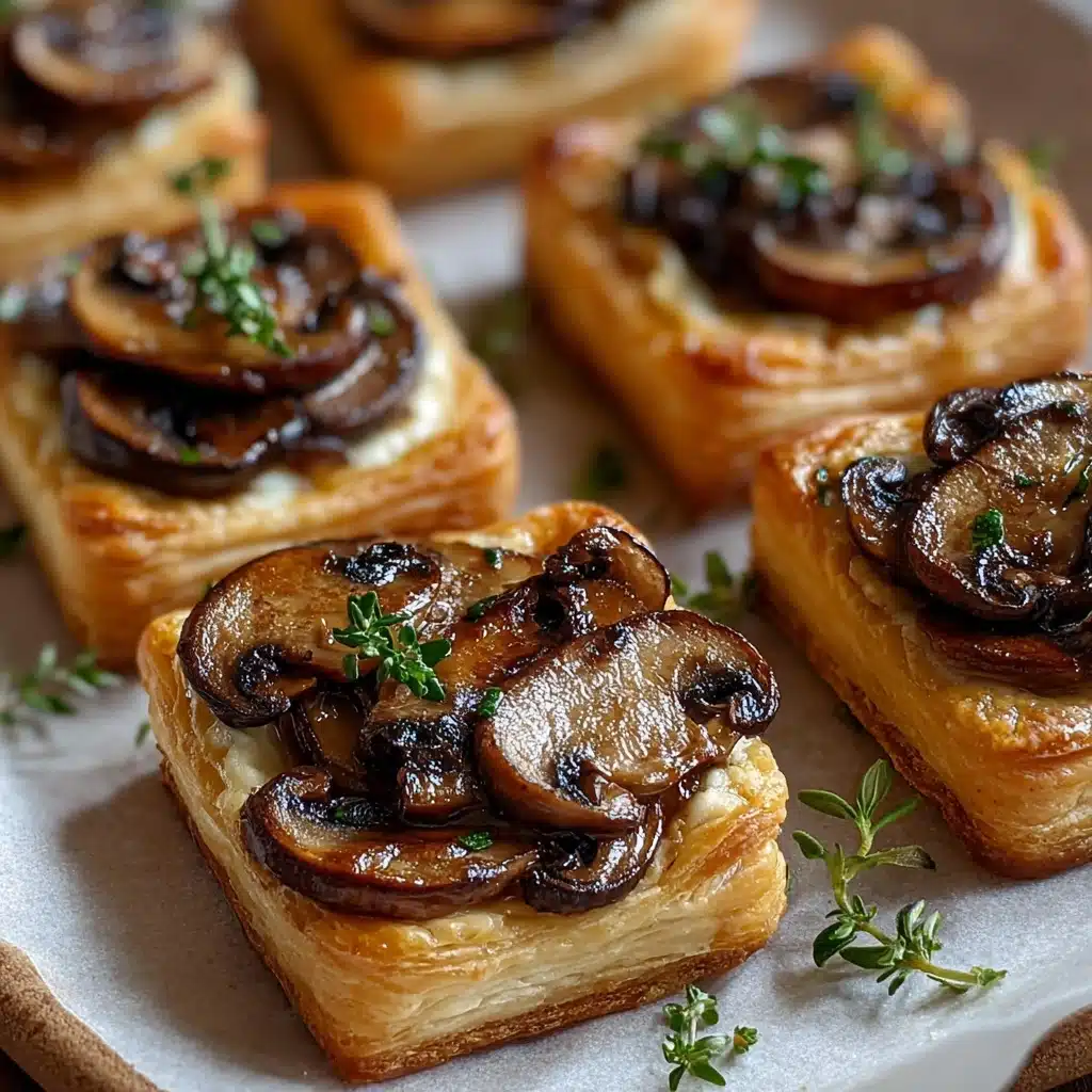Elegant Mushroom Goat Cheese Tarts Recipe - Recipe Image