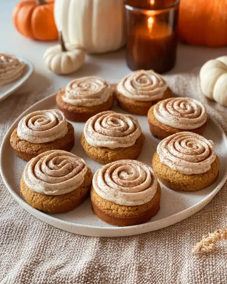 Soft Pumpkin Cookies with Cinnamon Frosting Recipe