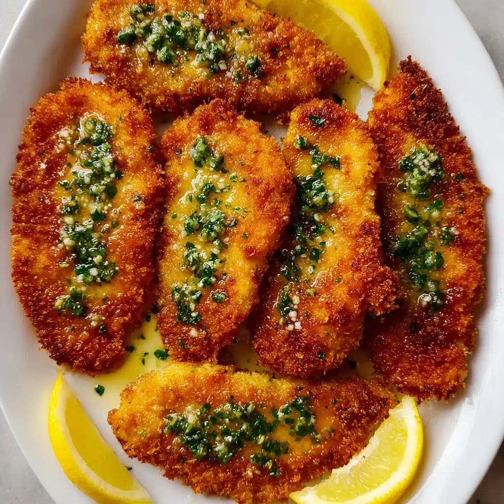 Crispy Lemon Chicken Cutlets with Salmoriglio Sauce Recipe - Recipe Image