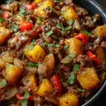 Crockpot Cheesesteak Potato Casserole Recipe