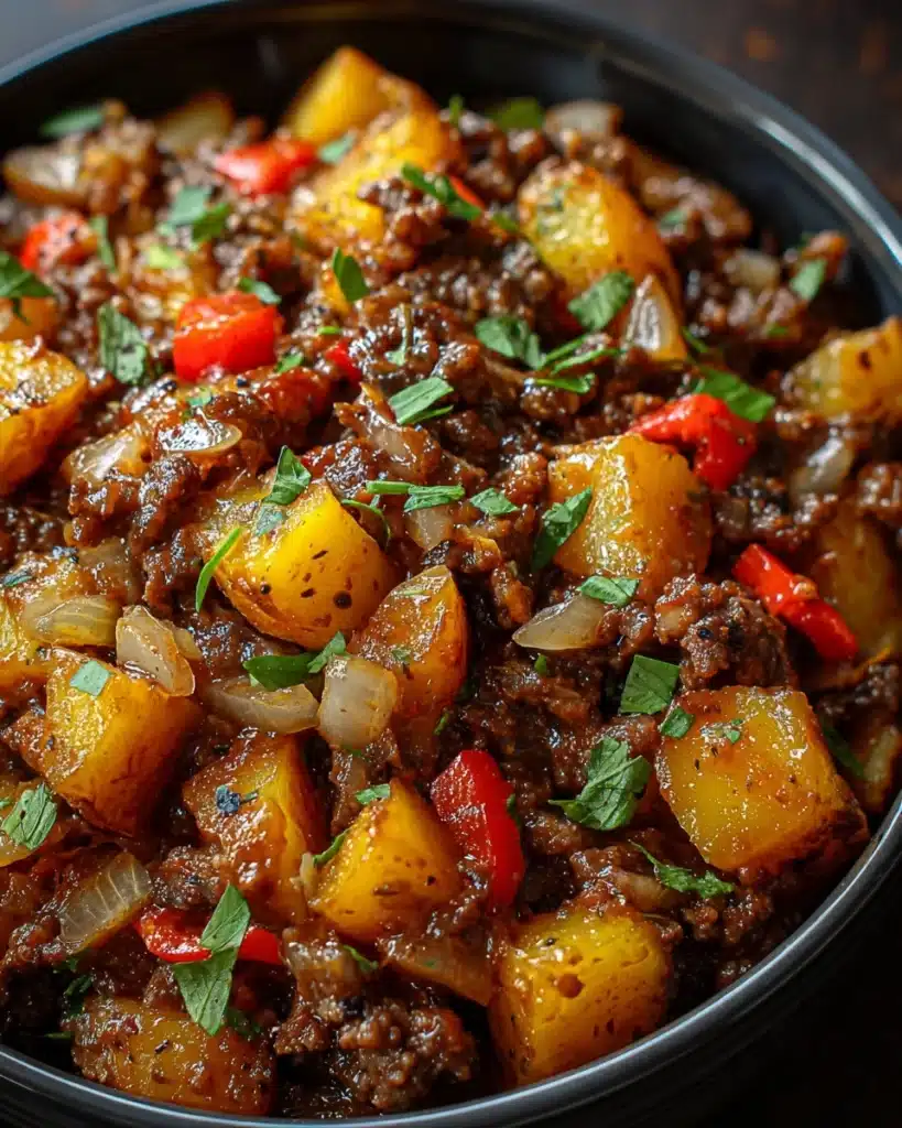 Crockpot Cheesesteak Potato Casserole Recipe