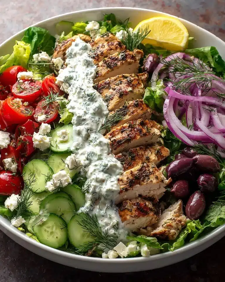Mediterranean Chicken Salad with Creamy Tzatziki Recipe