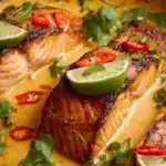 Poached Salmon in Coconut Lime Sauce Recipe