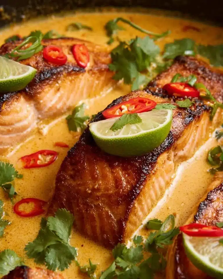 Poached Salmon in Coconut Lime Sauce Recipe