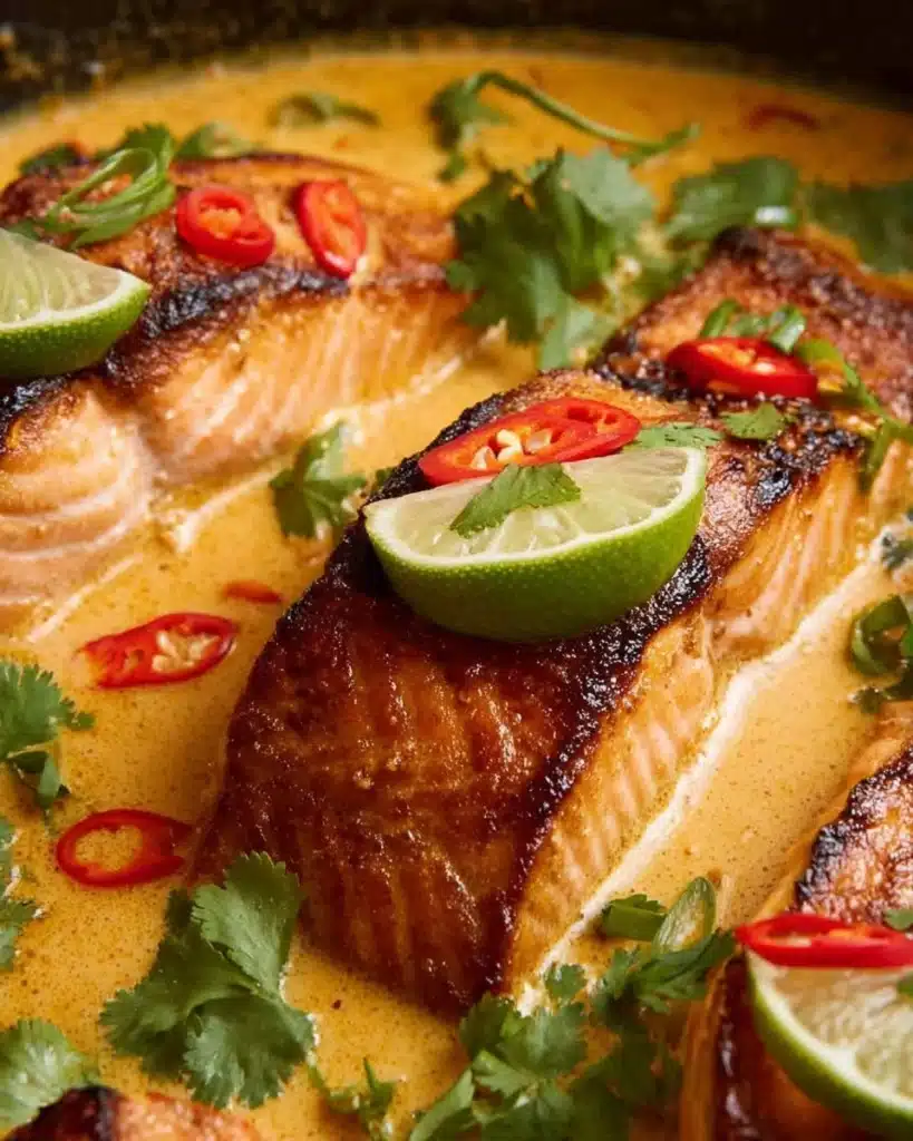 Poached Salmon in Coconut Lime Sauce Recipe