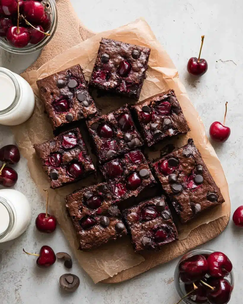 Roasted Chocolate Cherry Brownies Recipe
