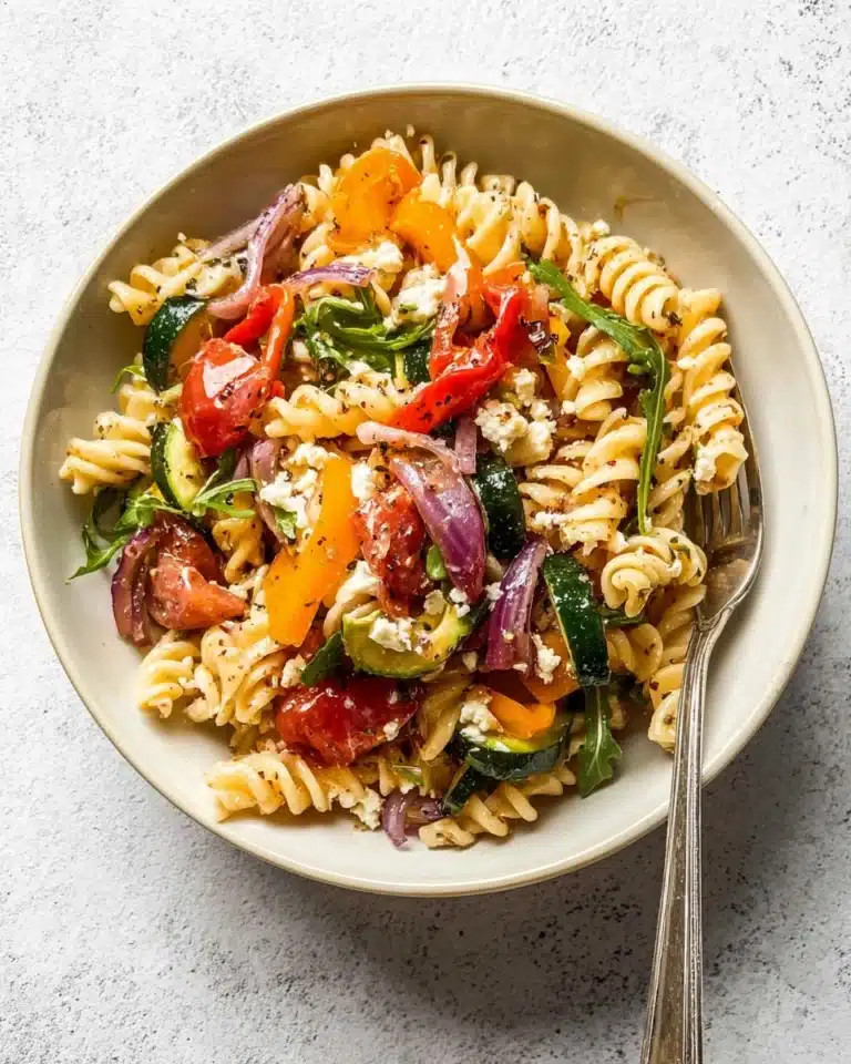 Roasted Veggie Pasta with Feta Recipe