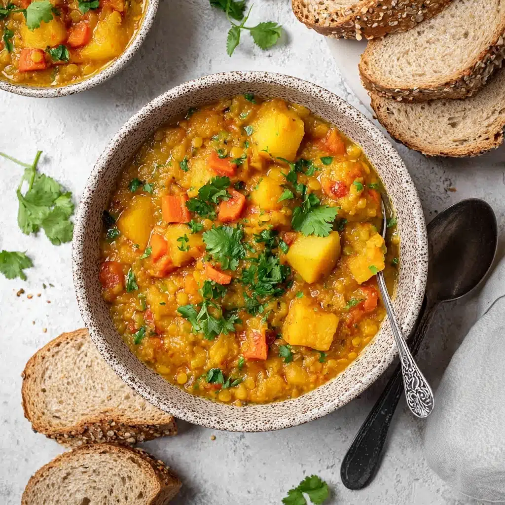 Thai Red Curry Potato Lentil Soup Recipe - Recipe Image