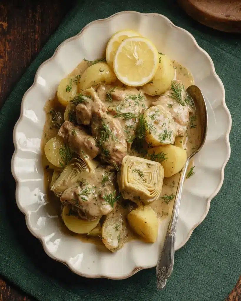 Greek Goat Stew with Artichokes and Potatoes Recipe