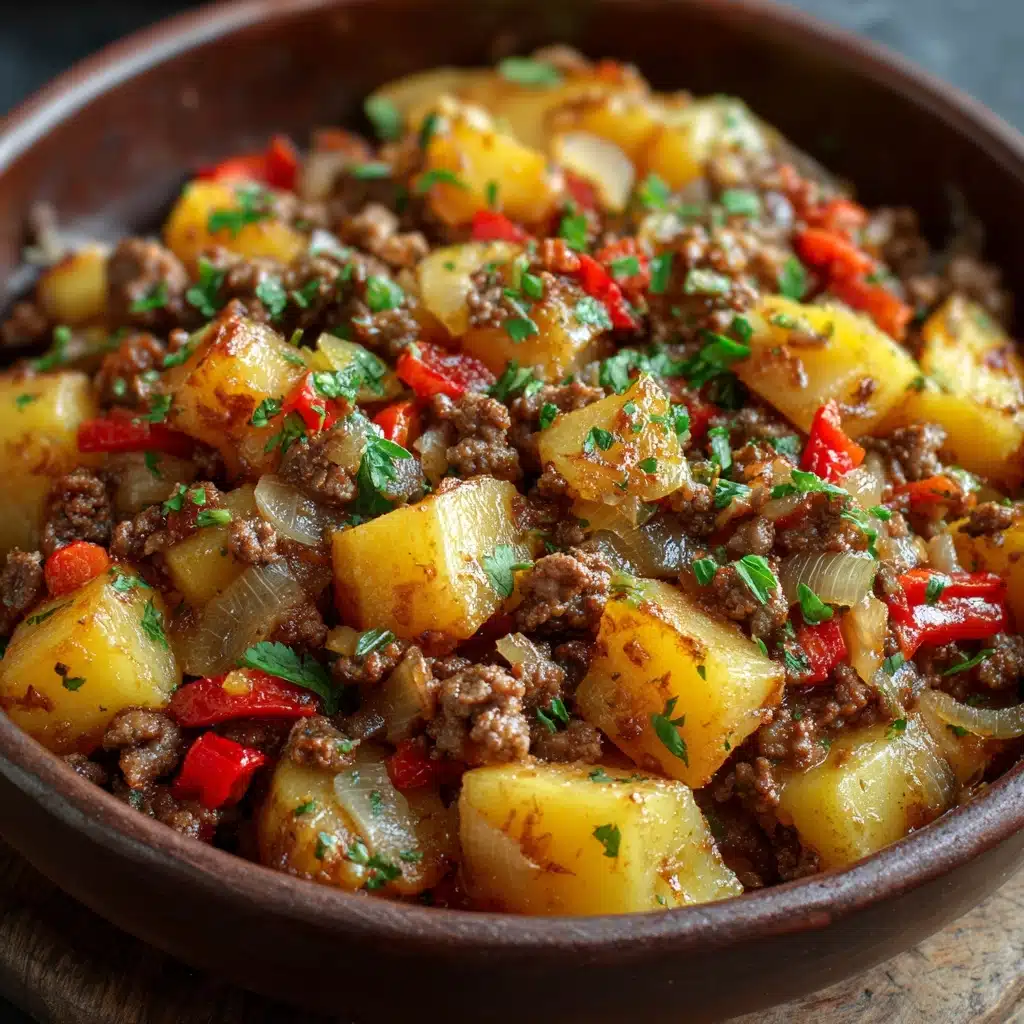 Crockpot Cheesesteak Potato Casserole Recipe - Recipe Image