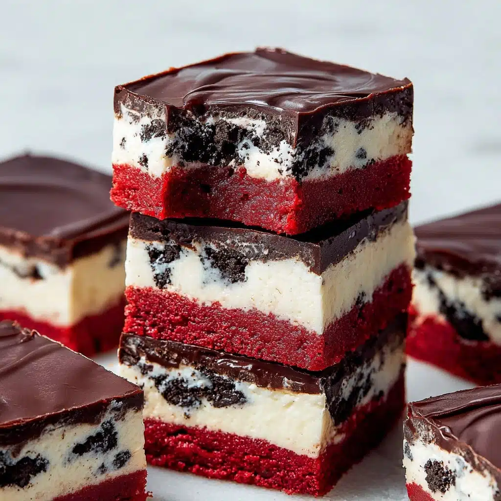 Red Velvet Oreo Fudge Brownies Recipe - Recipe Image
