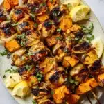 Spicy Honey Chicken and Sweet Potato Kebabs Recipe