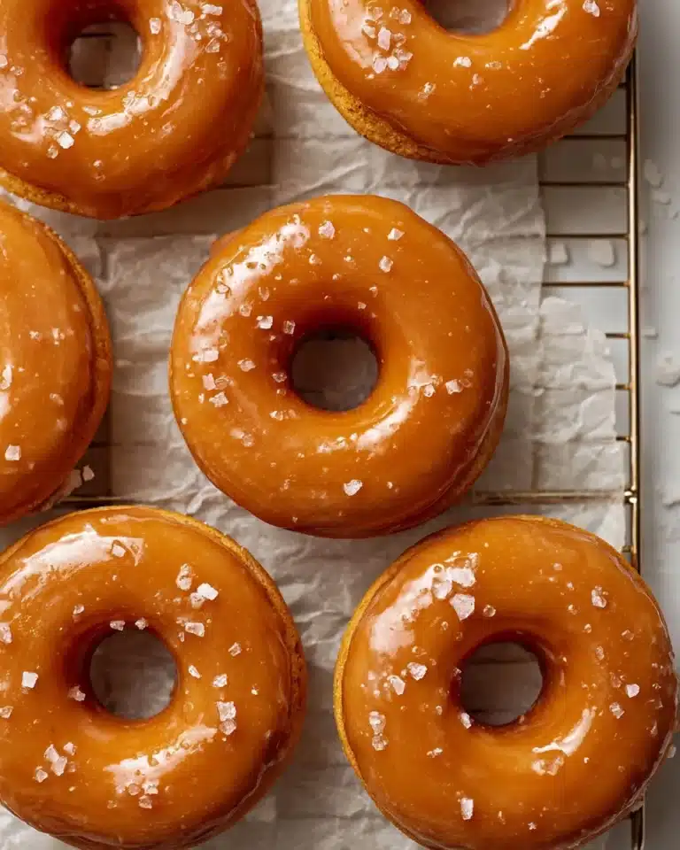 Vegan Pumpkin Donuts with Salted Caramel Glaze Recipe
