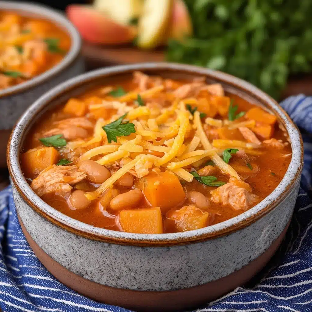 White Cheddar & Apple Chicken Chili Recipe - Recipe Image
