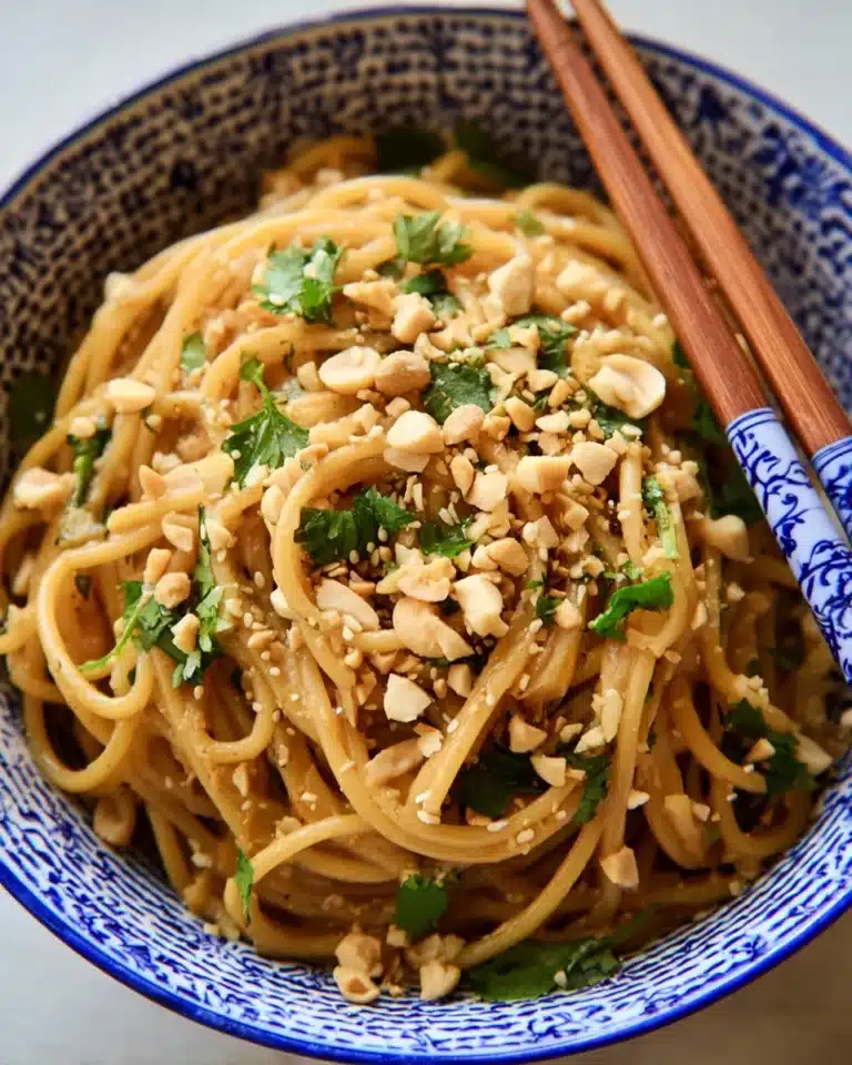 Super Easy Peanut Sesame Noodles Recipe