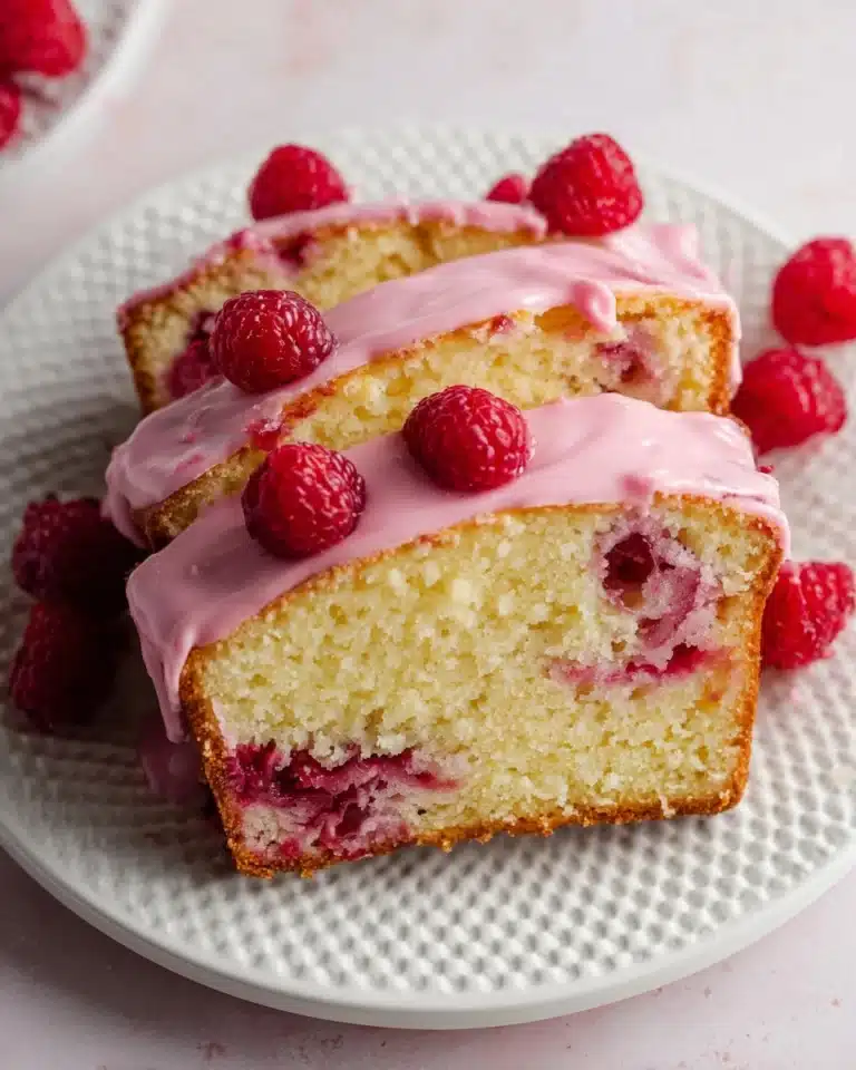 Raspberry Lemon Loaf Cake with Raspberry Glaze Recipe