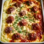 Meatball & Mashed Potato Bake Recipe
