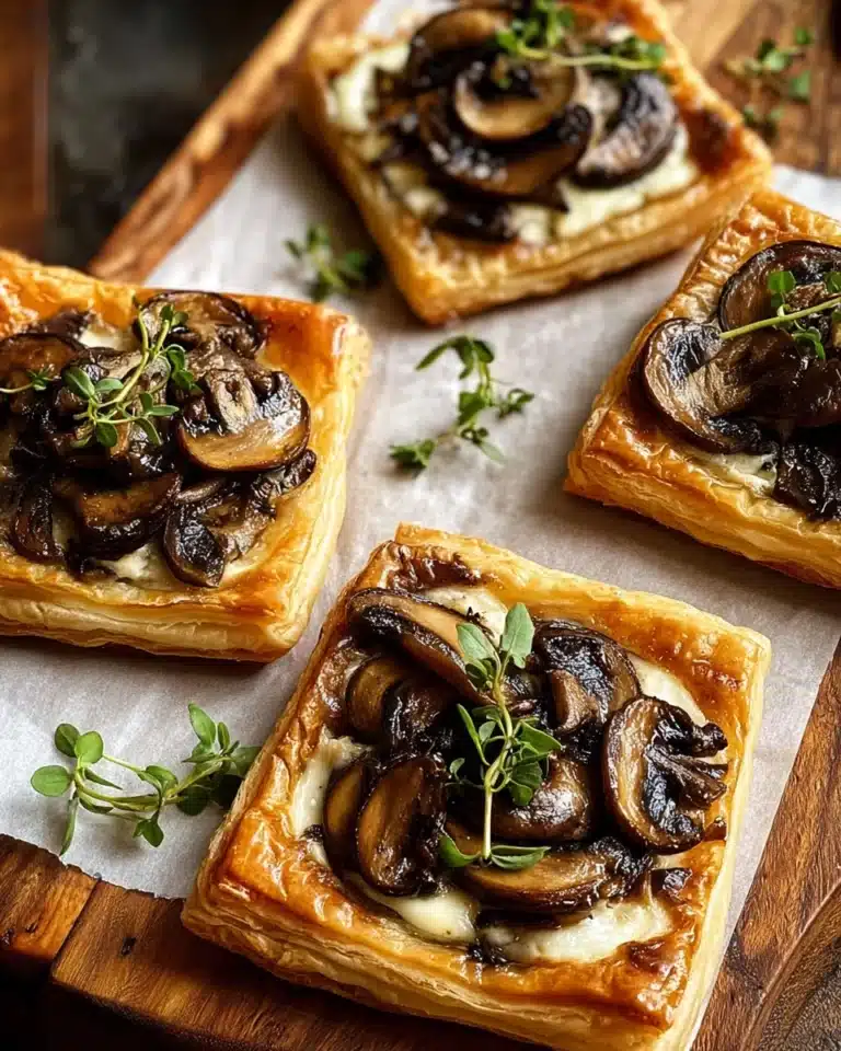 Elegant Mushroom Goat Cheese Tarts Recipe