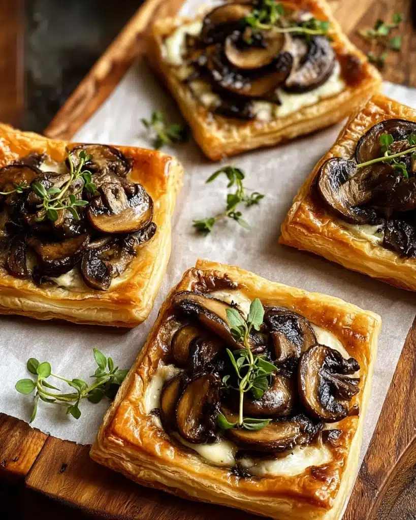 Elegant Mushroom Goat Cheese Tarts Recipe