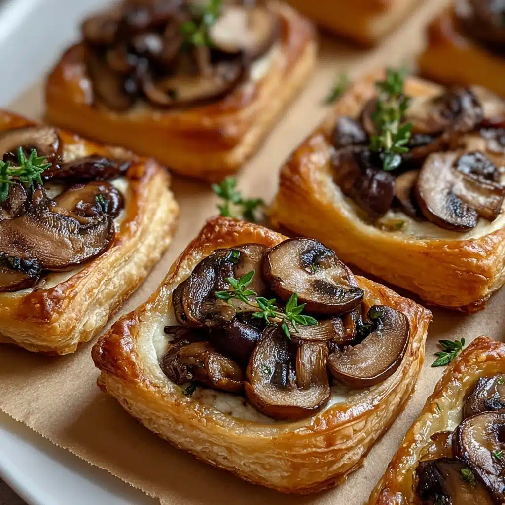 Elegant Mushroom Goat Cheese Tarts Recipe - Recipe Image