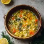 Orzo Leek and Dill Soup Recipe