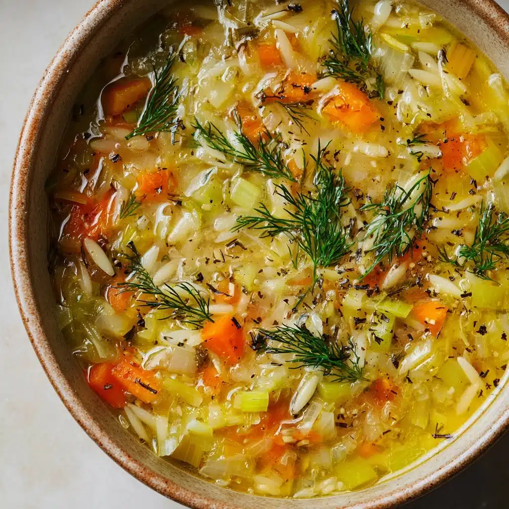 Orzo Leek and Dill Soup Recipe - Recipe Image