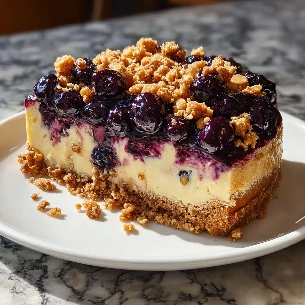 Blueberry Crumble Cheesecake Recipe - Recipe Image