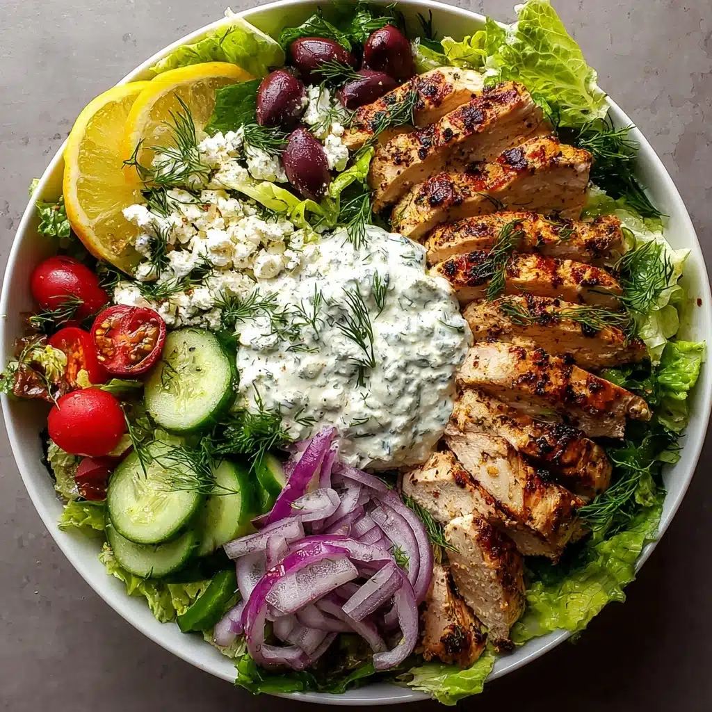 Mediterranean Chicken Salad with Creamy Tzatziki Recipe - Recipe Image