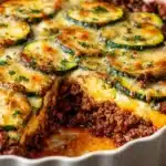 Low-Carb Ground Beef Zucchini Bake Recipe