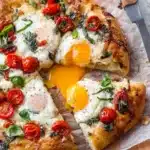 Egg & Tomato Breakfast Pizza Recipe