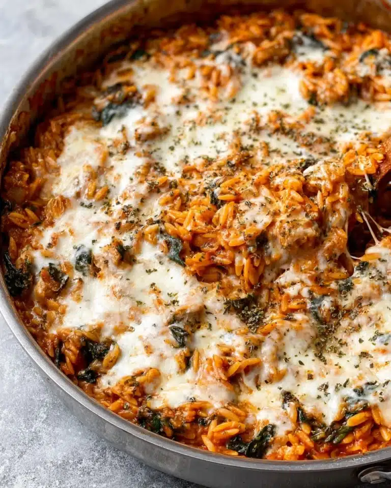 One Pot Parmesan Chicken and Orzo Recipe