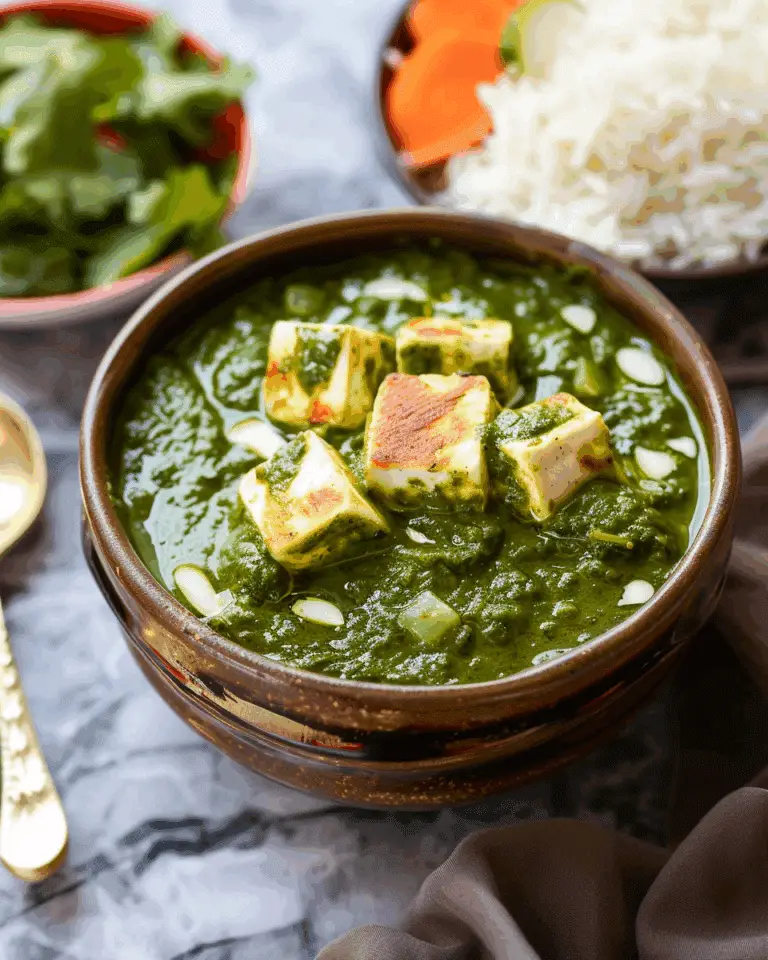 Restaurant Style Healthy Palak Paneer Curry